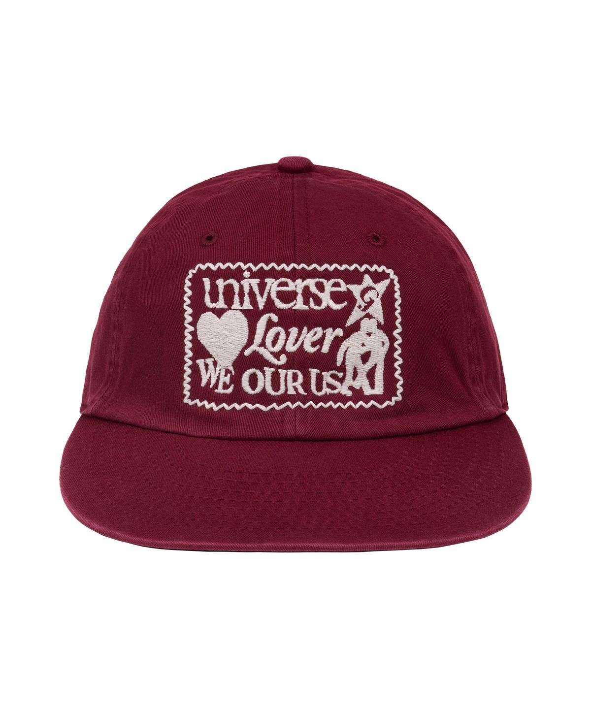 유니버스 가먼트(UNIVERSE GARMENT) 유니버스 러버 패치 워싱 캡_BURGUNDY