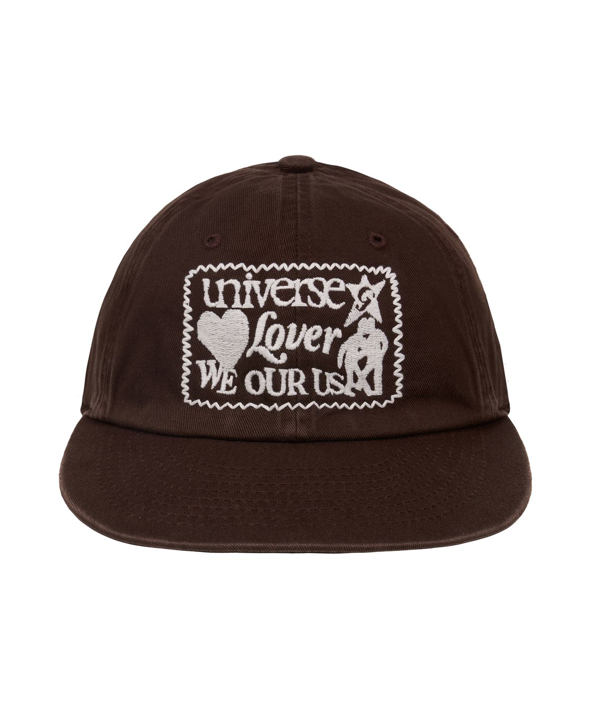 유니버스 가먼트(UNIVERSE GARMENT) 유니버스 러버 패치 워싱 캡_BROWN