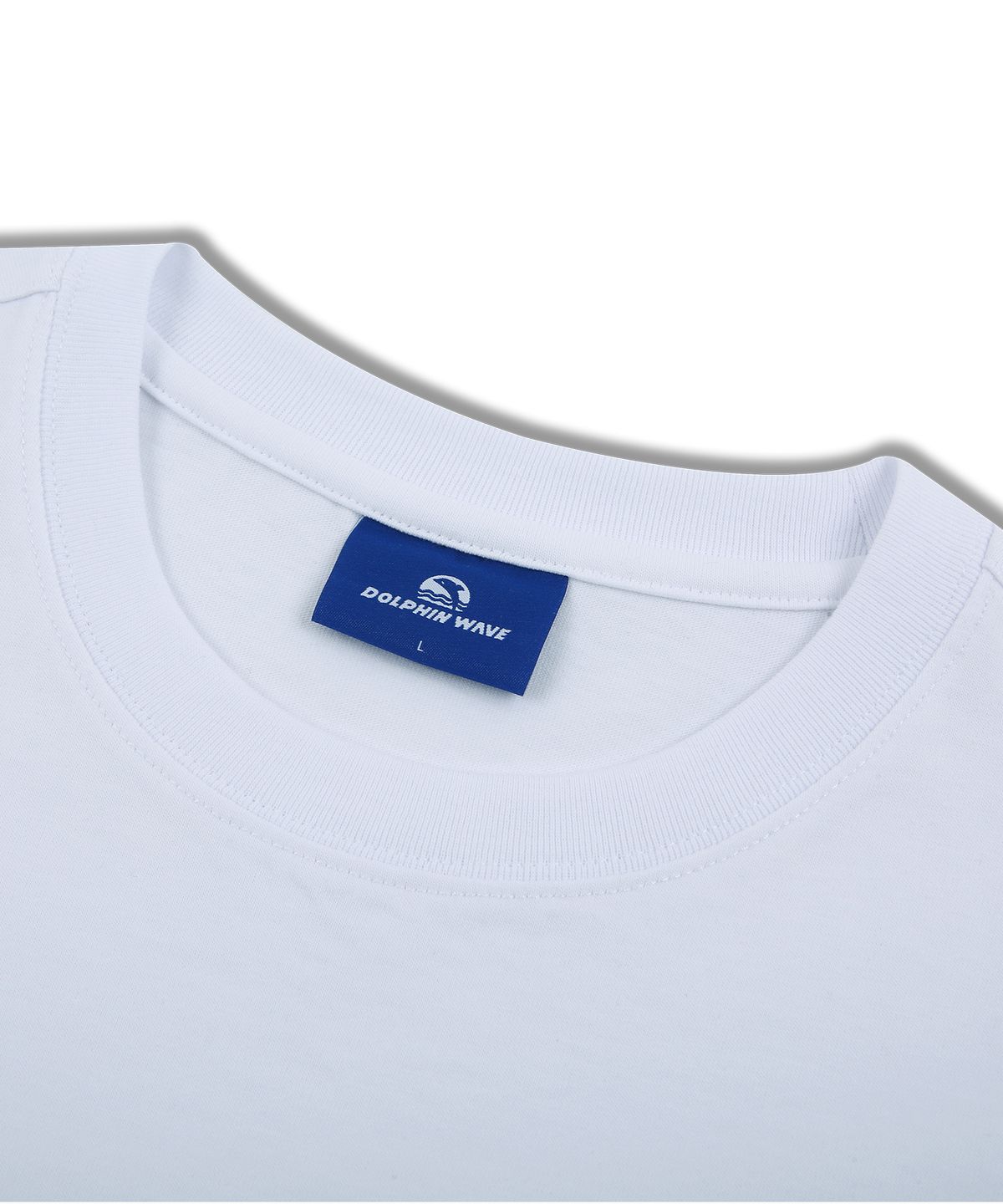 돌핀웨이브어패럴(DOLPHIN WAVE APPAREL) 돌핀 루즈 크롭 긴소매 티셔츠 화이트
