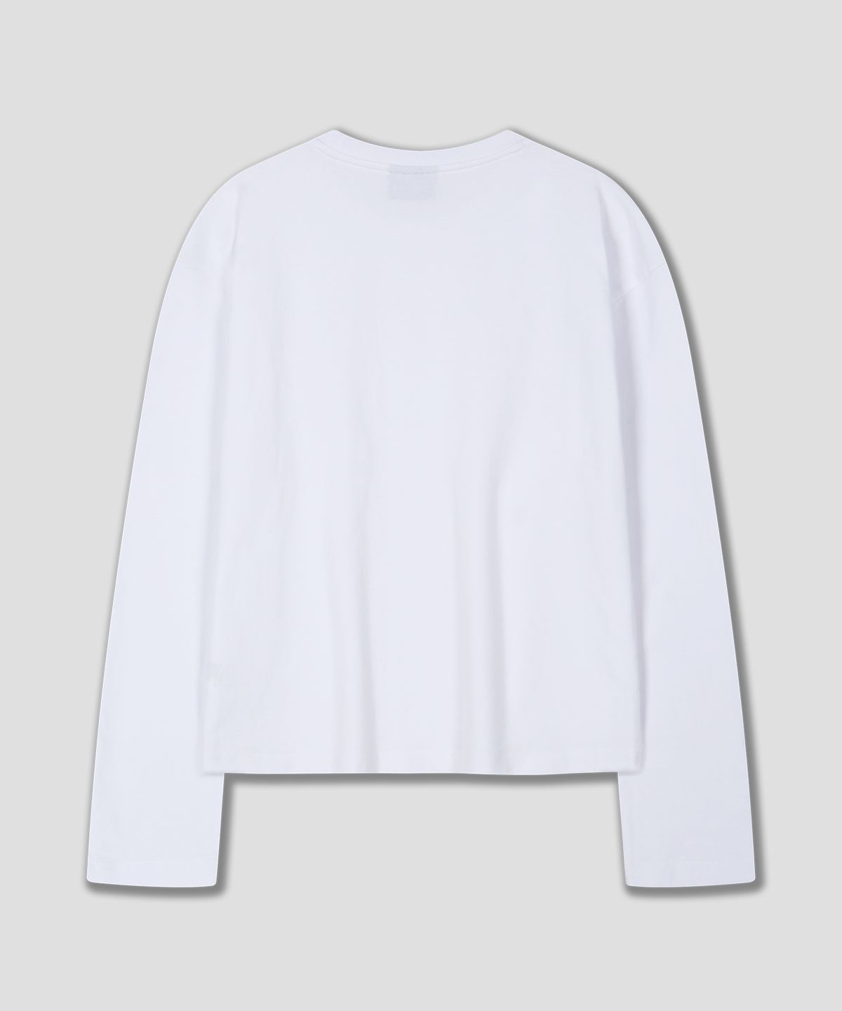 돌핀웨이브어패럴(DOLPHIN WAVE APPAREL) 돌핀 루즈 크롭 긴소매 티셔츠 화이트