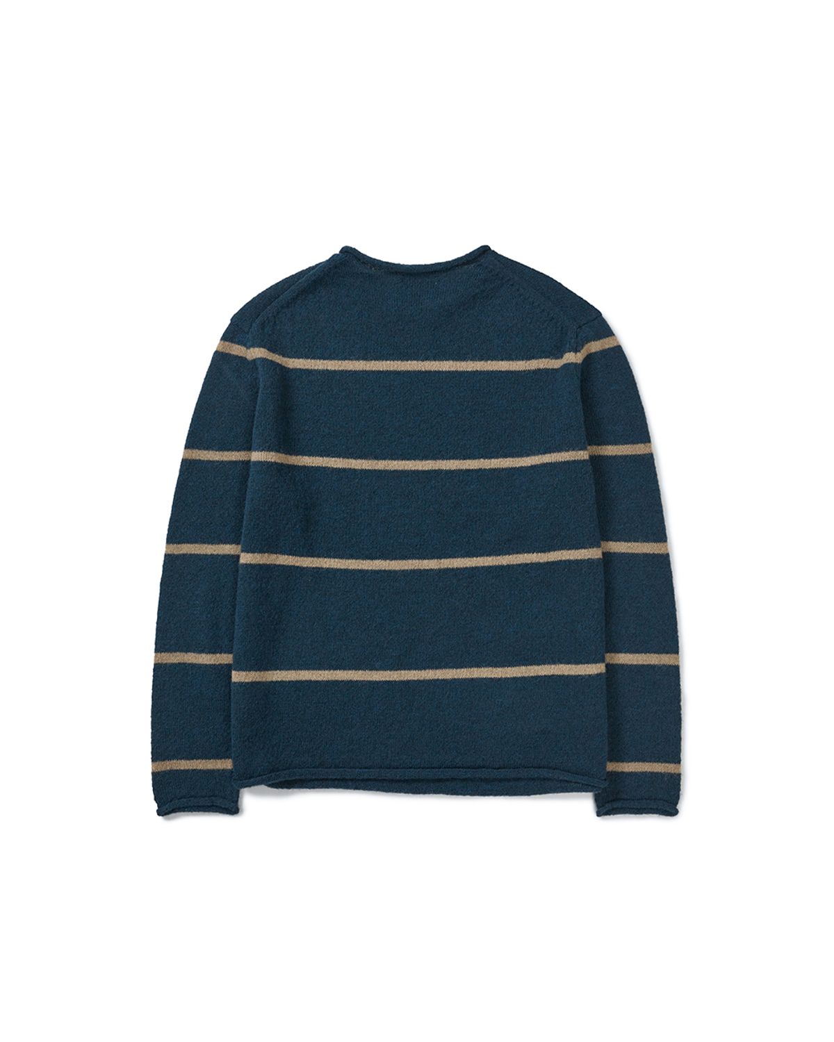 카락터(KARACTOR) Roll-up stripe pocket knit / Deep teal