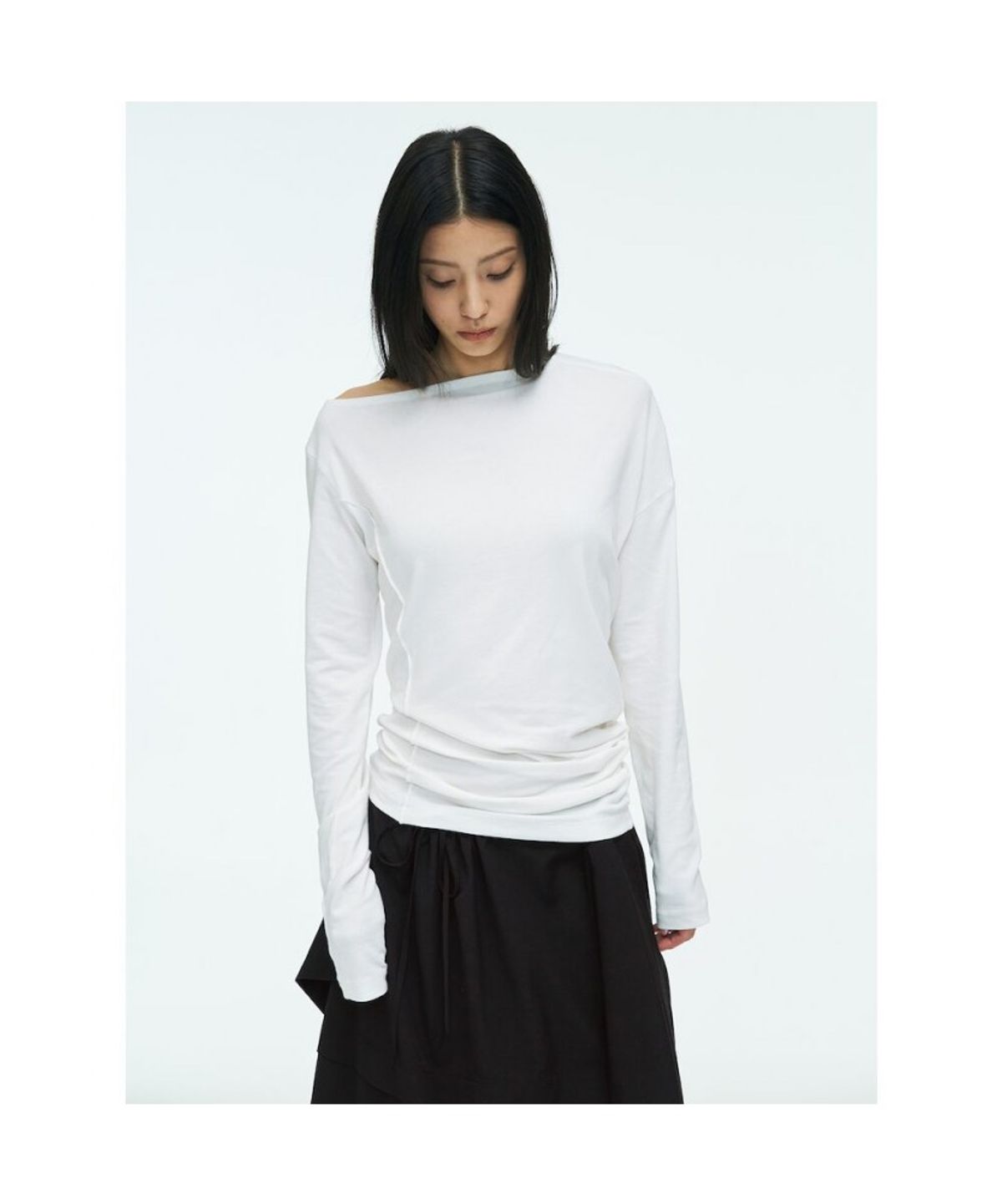 앙개(ANGGAE) Square Skirt  Black