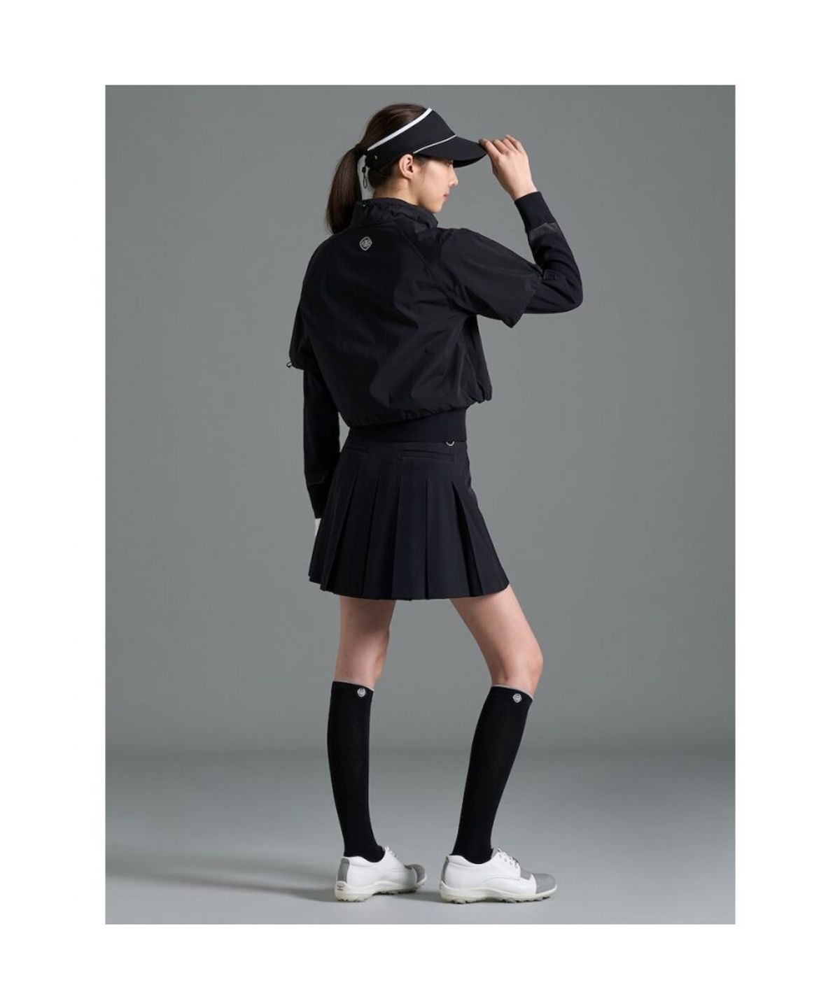 빈폴골프(BEANPOLE GOLF) [B_under] 여성 니트 레이어링 스윙 점퍼  블랙