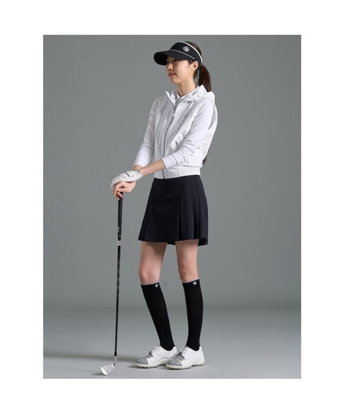 빈폴골프(BEANPOLE GOLF) [B_under] 여성 발수 후드 메쉬안감 베스트  화이트