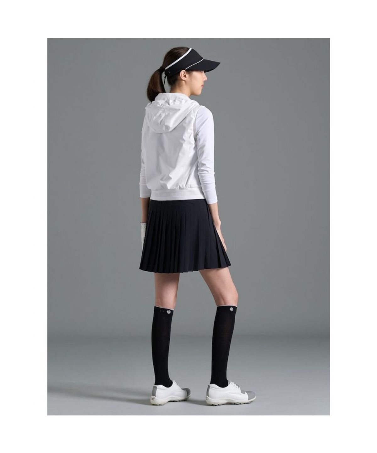 빈폴골프(BEANPOLE GOLF) [B_under] 여성 발수 후드 메쉬안감 베스트  화이트