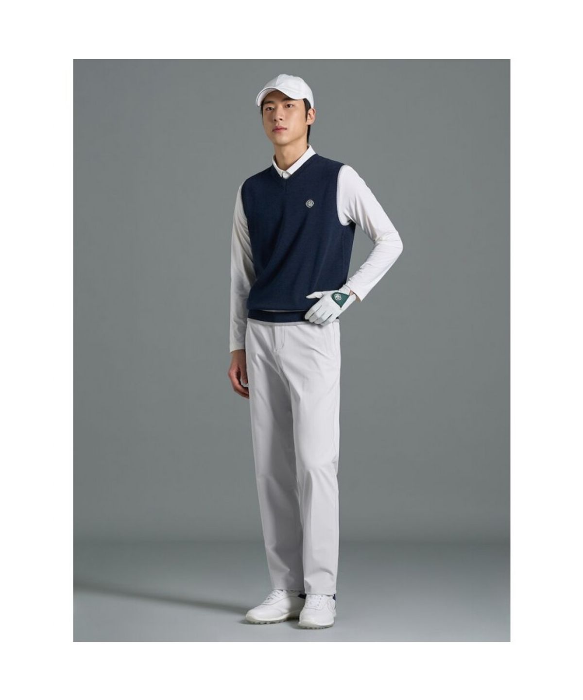 빈폴골프(BEANPOLE GOLF) 남성 V넥 베스트  네이비