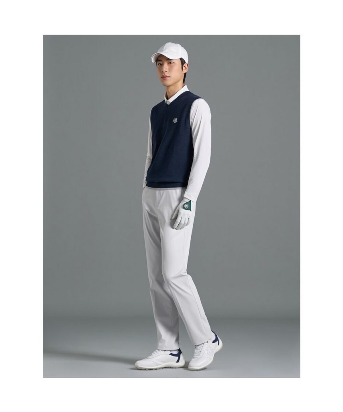 빈폴골프(BEANPOLE GOLF) 남성 V넥 베스트  네이비