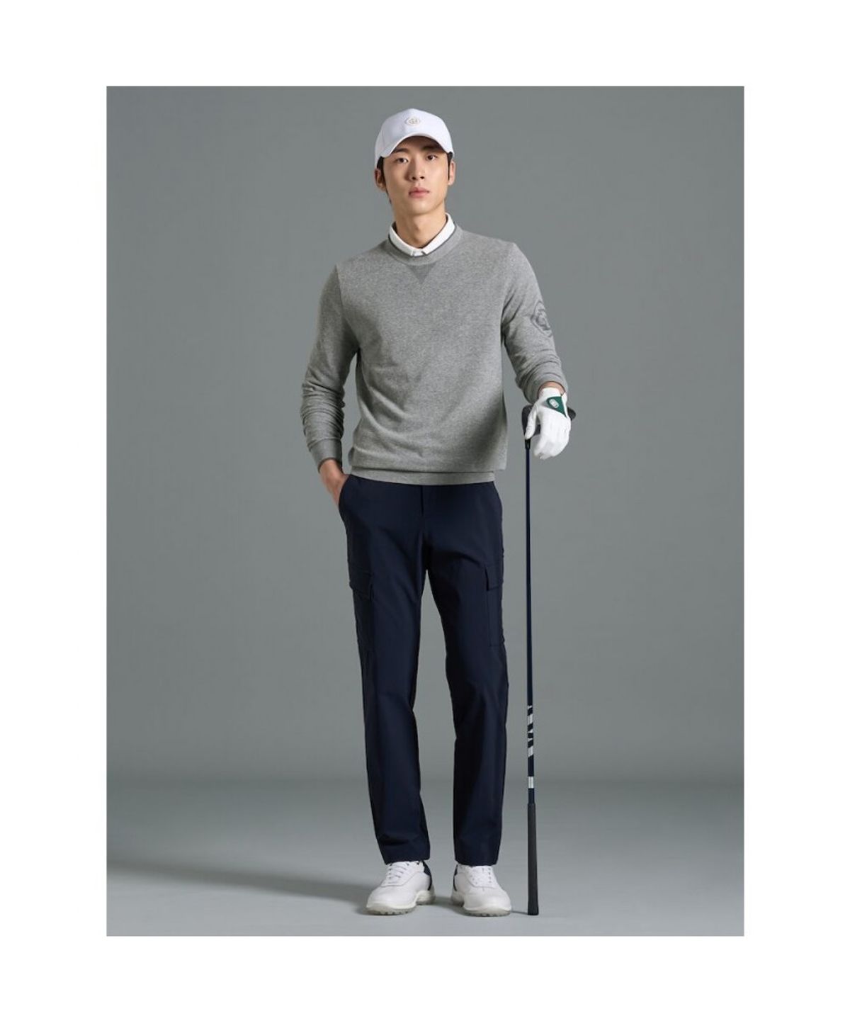 빈폴골프(BEANPOLE GOLF) 남성 라운드 풀오버  그레이