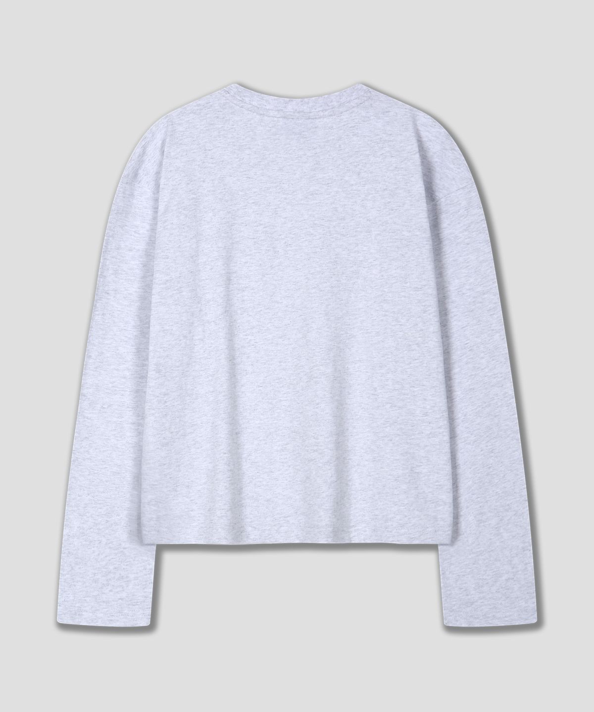 돌핀웨이브어패럴(DOLPHIN WAVE APPAREL) 돌핀 루즈 크롭 긴소매 티셔츠 쿨그레이