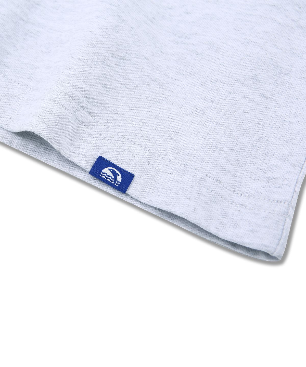 돌핀웨이브어패럴(DOLPHIN WAVE APPAREL) 돌핀 루즈 크롭 긴소매 티셔츠 쿨그레이