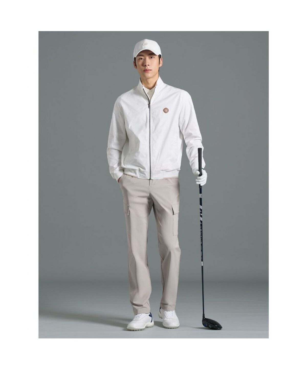 빈폴골프(BEANPOLE GOLF) 남성 봄 블루종 점퍼  화이트