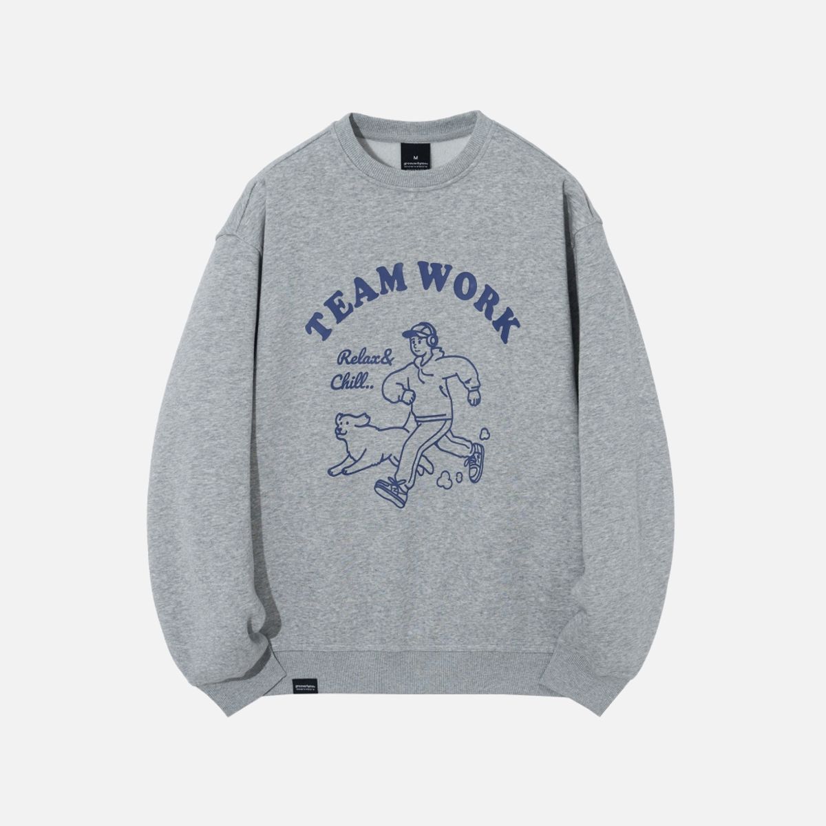 그루브라임(GROOVE RHYME) TEAM WORK RUNNING SWEATSHIRT (LRRSCTM150M)