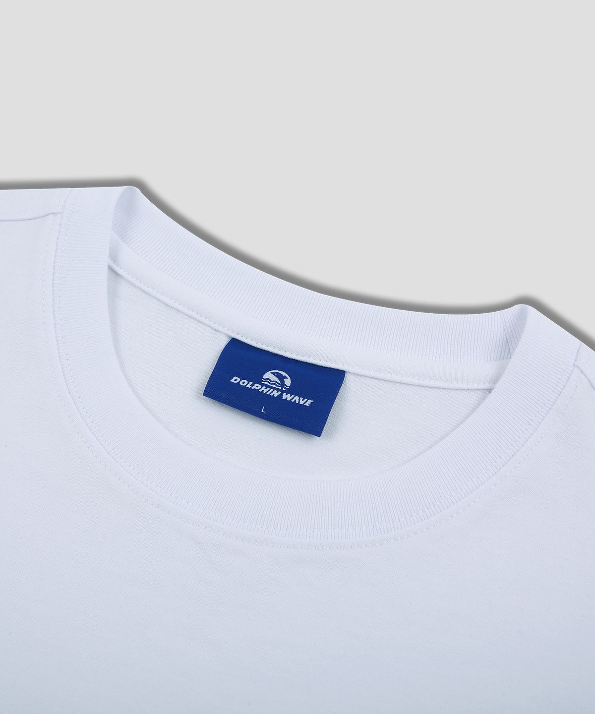 돌핀웨이브어패럴(DOLPHIN WAVE APPAREL) 돌핀 루즈 크롭 반팔 티셔츠 화이트