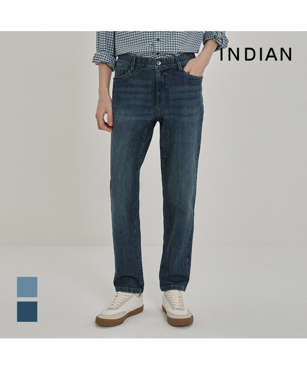 인디안(INDIAN) 사계절 연청 데님_MIUDL6Y1461