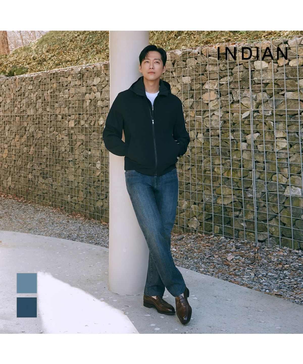 인디안(INDIAN) 사계절 연청 데님_MIUDL6Y1461