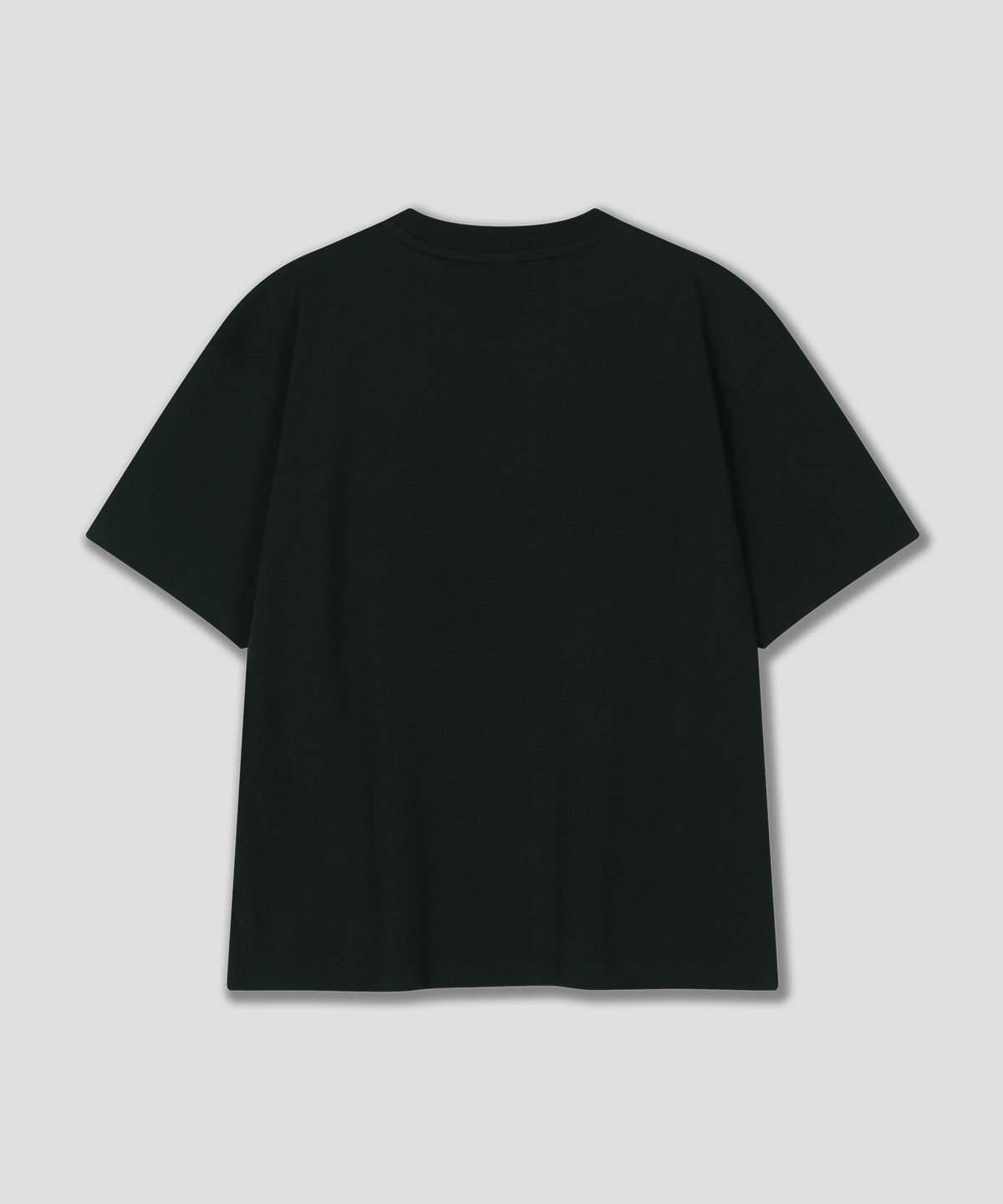 돌핀웨이브어패럴(DOLPHIN WAVE APPAREL) 돌핀 루즈 크롭 반팔 티셔츠 블랙
