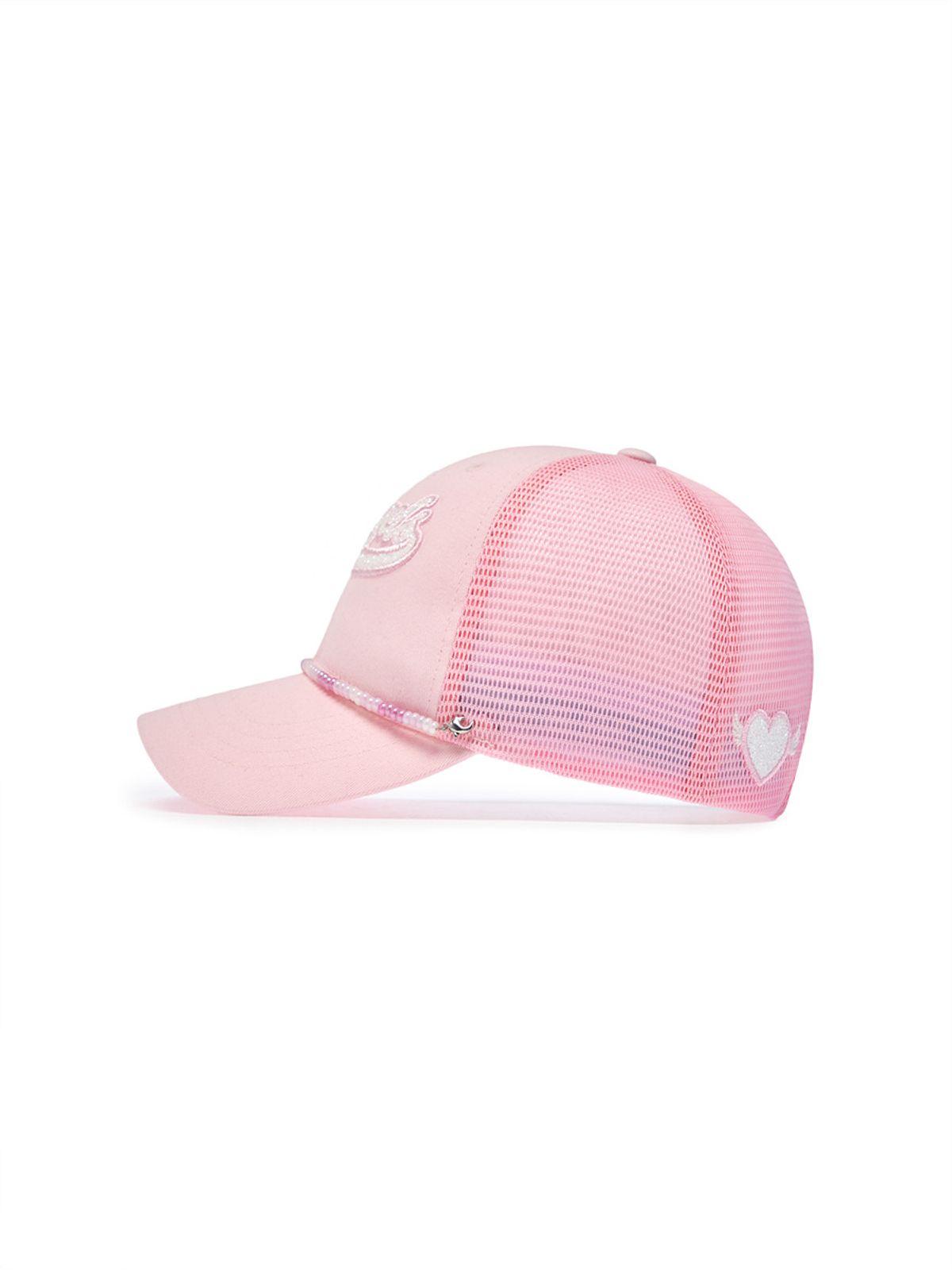 엠엘비 키즈(MLB KIDS) 여아 엔젤스 비즈 체인 메쉬캡 LAA (L.Pink)