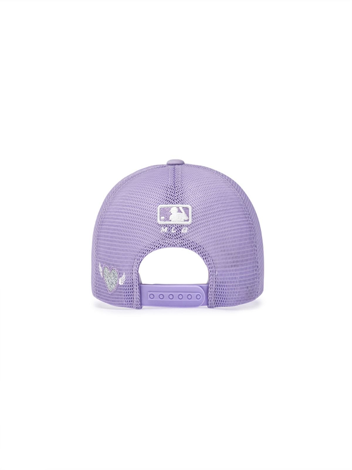 엠엘비 키즈(MLB KIDS) 여아 엔젤스 비즈 체인 메쉬캡 LAA (Lavender)