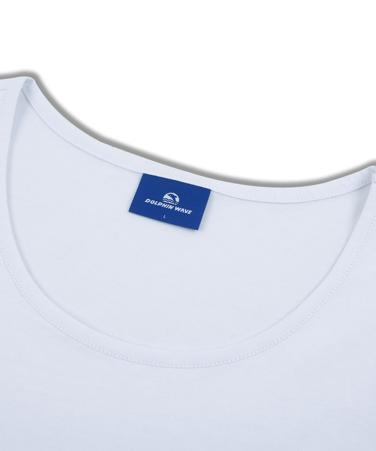 돌핀웨이브어패럴(DOLPHIN WAVE APPAREL) 돌핀 루즈 스쿱넥 슬리브리스 탑 화이트