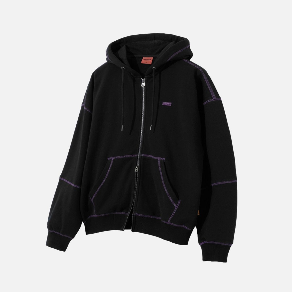 그루브라임(GROOVE RHYME) NEEDLE STITCH HOOD ZIP-UP  (2COLOR) (LRRSCTZ101M)