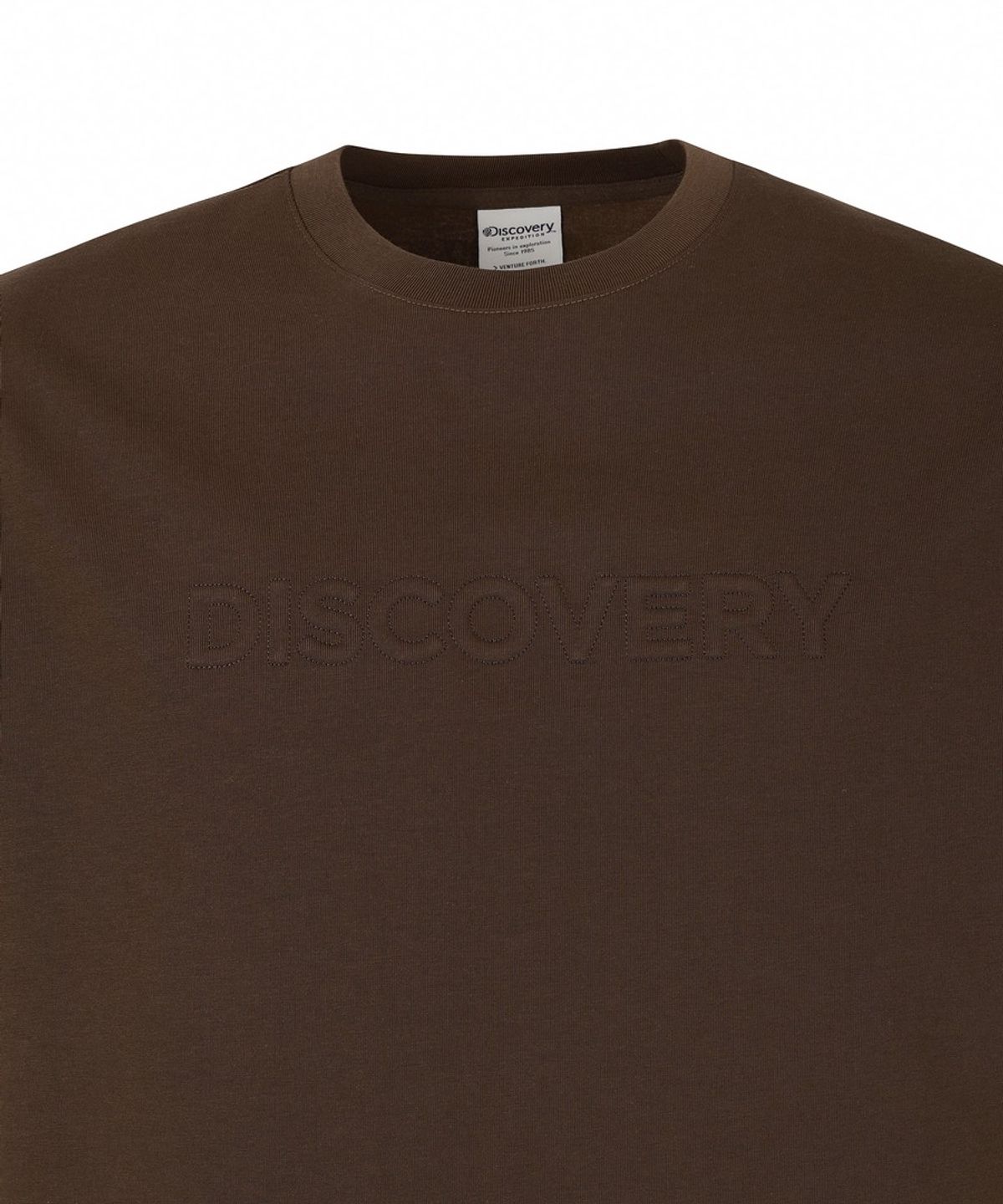 디스커버리 익스페디션(DISCOVERY EXPEDITION) 유니 아플리케 반팔티셔츠 (Brown)