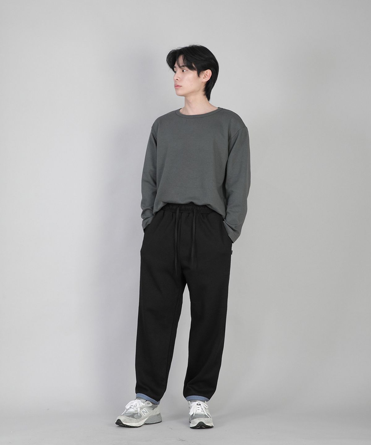세인트크루(SAINTCREW) 햄오링 기모 스웨트팬츠 HOS-378 블랙블루