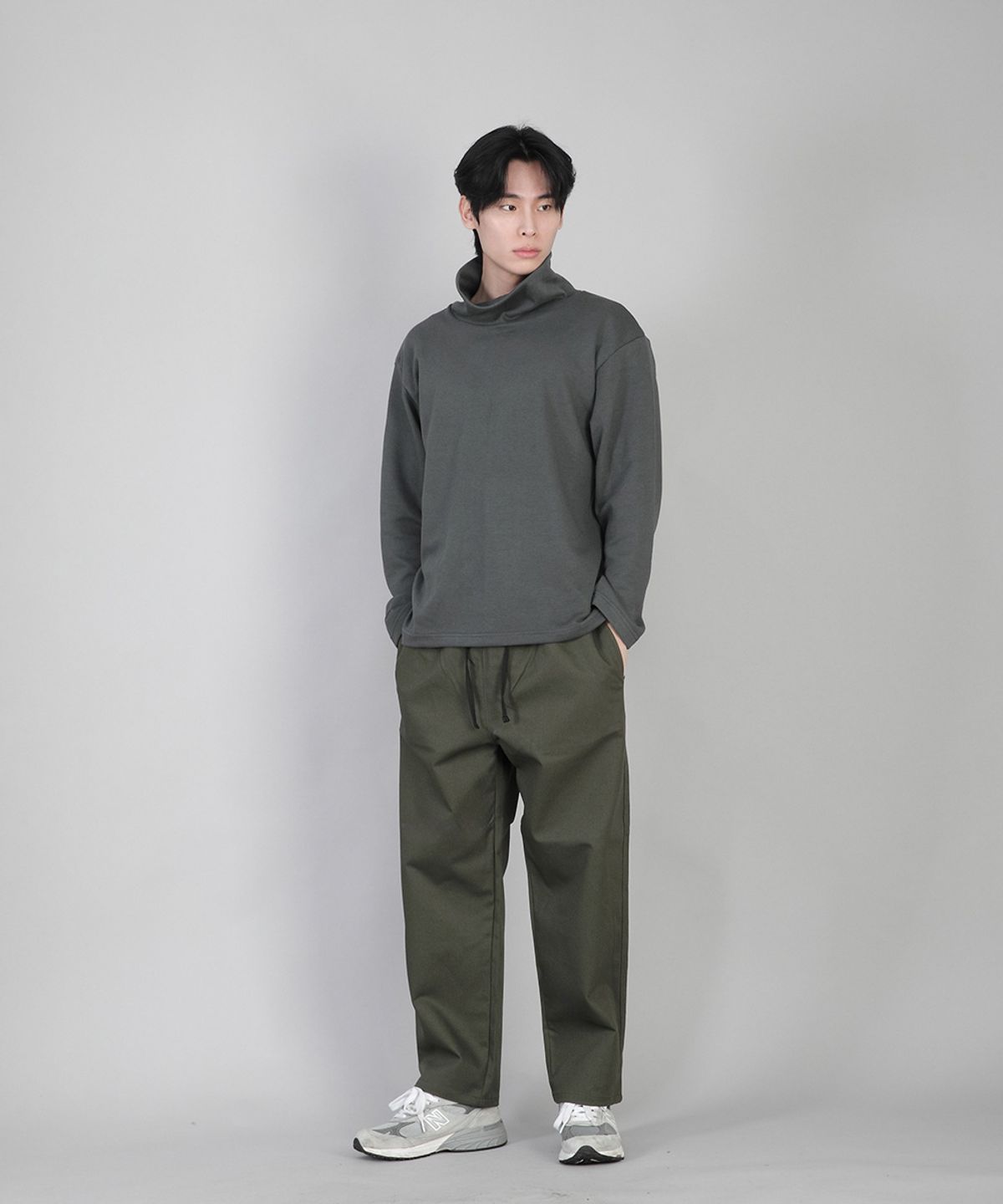 세인트크루(SAINTCREW) 플레인 테이퍼드 코튼팬츠 RTP-380 카키