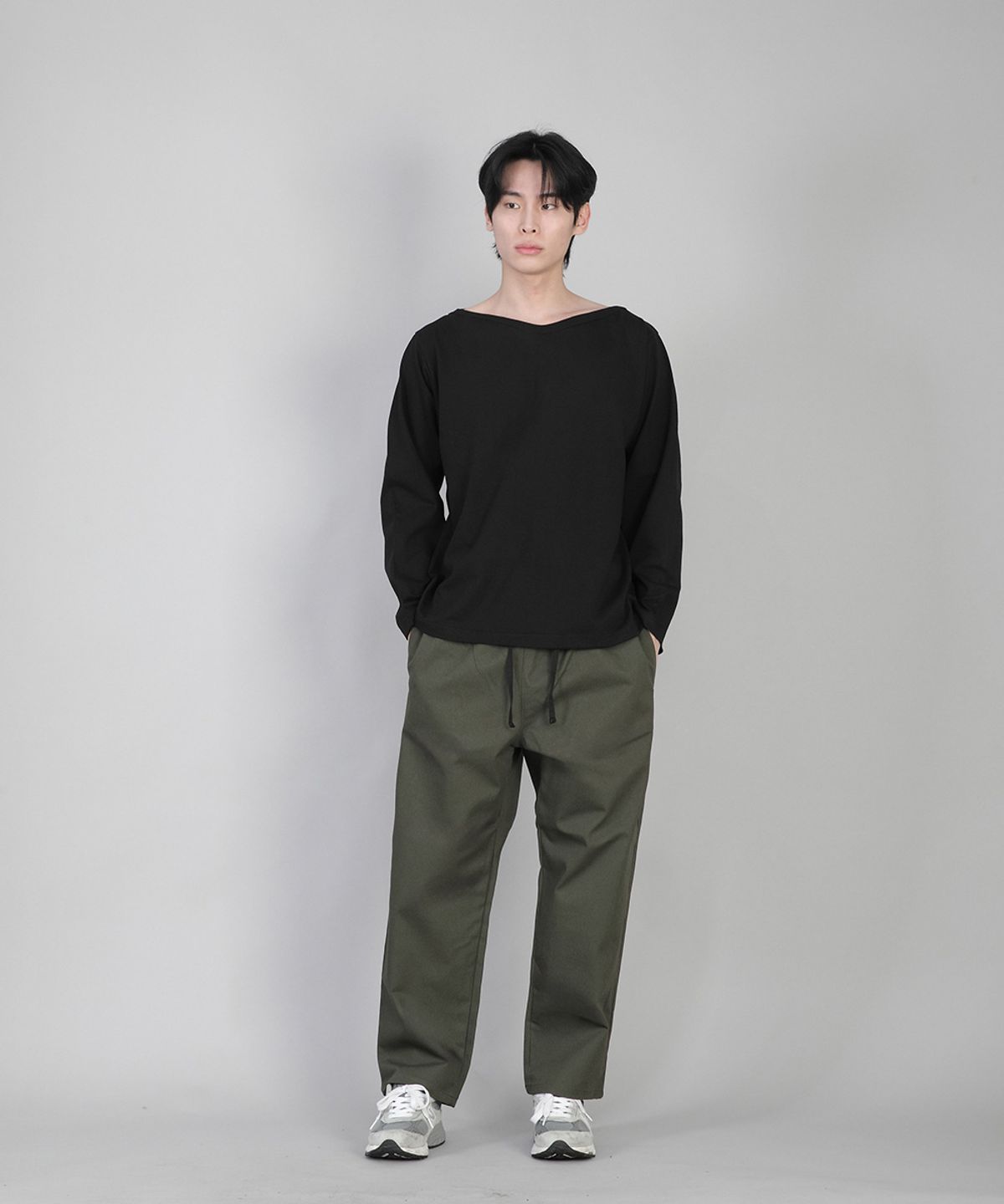 세인트크루(SAINTCREW) 플레인 테이퍼드 코튼팬츠 RTP-380 카키