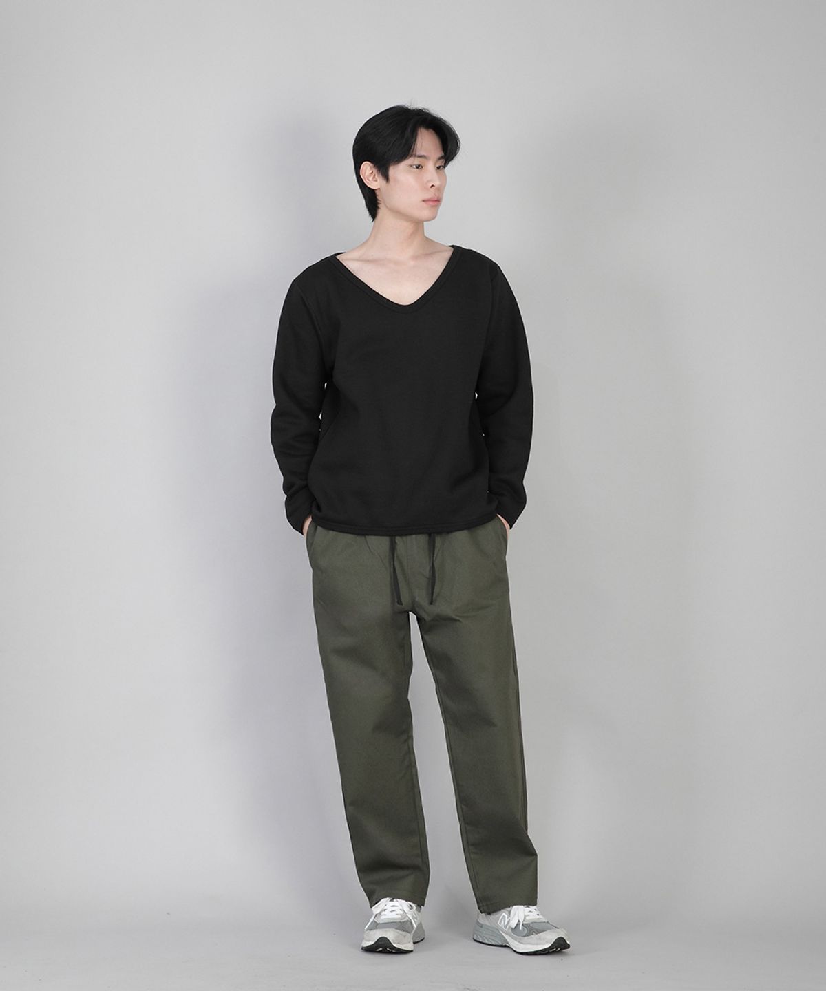 세인트크루(SAINTCREW) 플레인 테이퍼드 코튼팬츠 RTP-380 카키