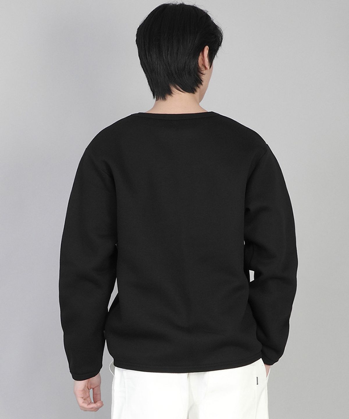 세인트크루(SAINTCREW) 기모 무지 R넥 스웨트셔츠 PRR-870 블랙