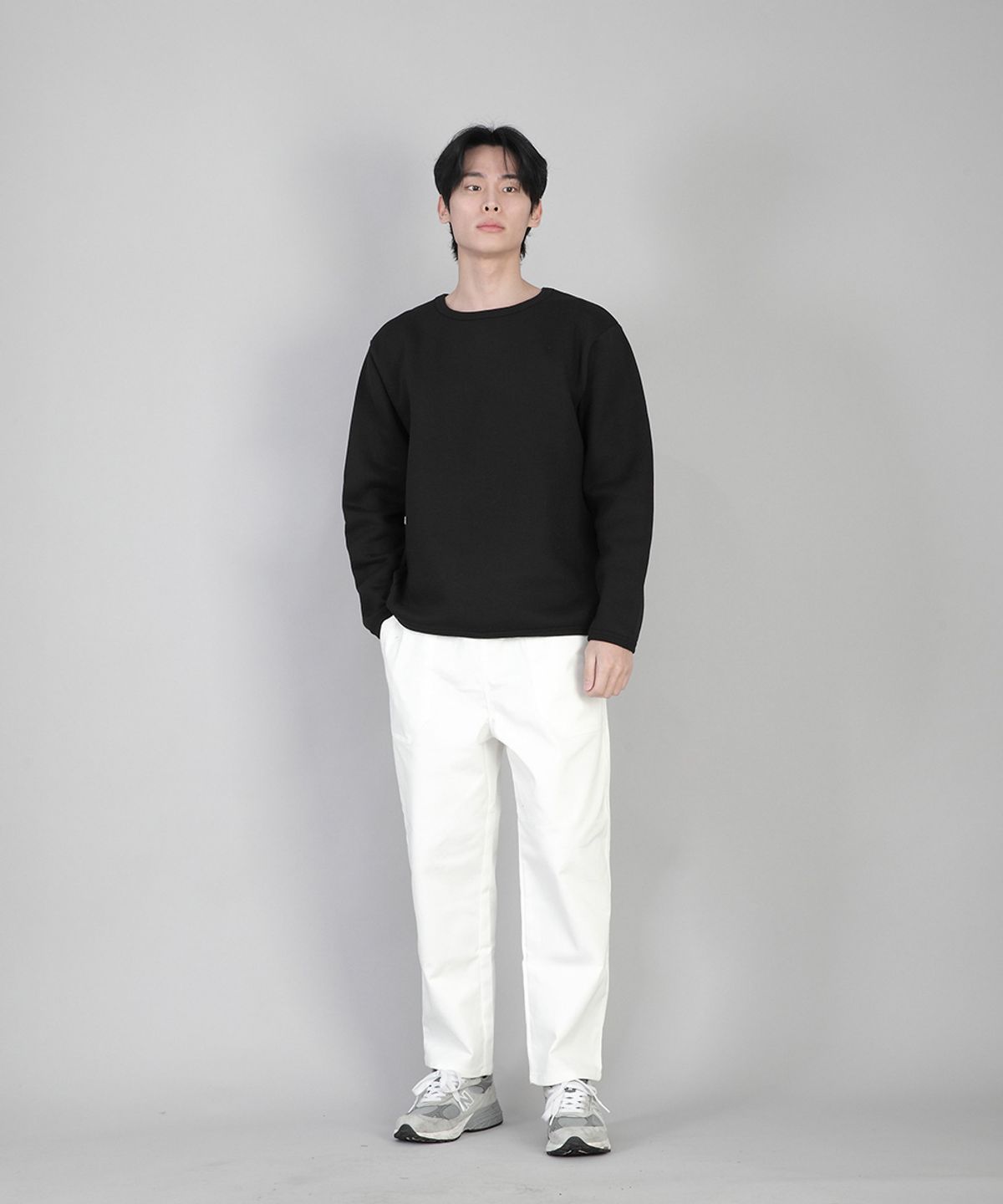 세인트크루(SAINTCREW) 기모 무지 R넥 스웨트셔츠 PRR-870 블랙