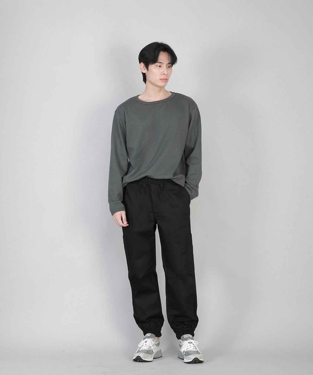 세인트크루(SAINTCREW) 무지 R넥 스웨트셔츠 RRS-873 슬레이트 그레이