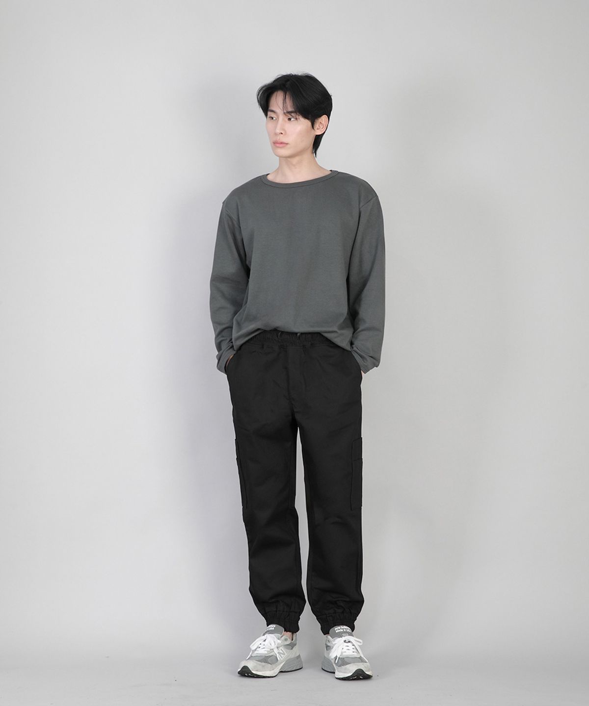세인트크루(SAINTCREW) 무지 R넥 스웨트셔츠 RRS-873 슬레이트 그레이