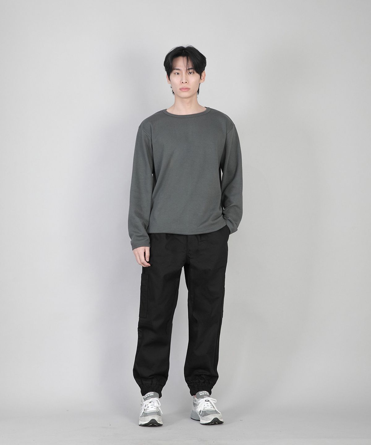 세인트크루(SAINTCREW) 무지 R넥 스웨트셔츠 RRS-873 슬레이트 그레이