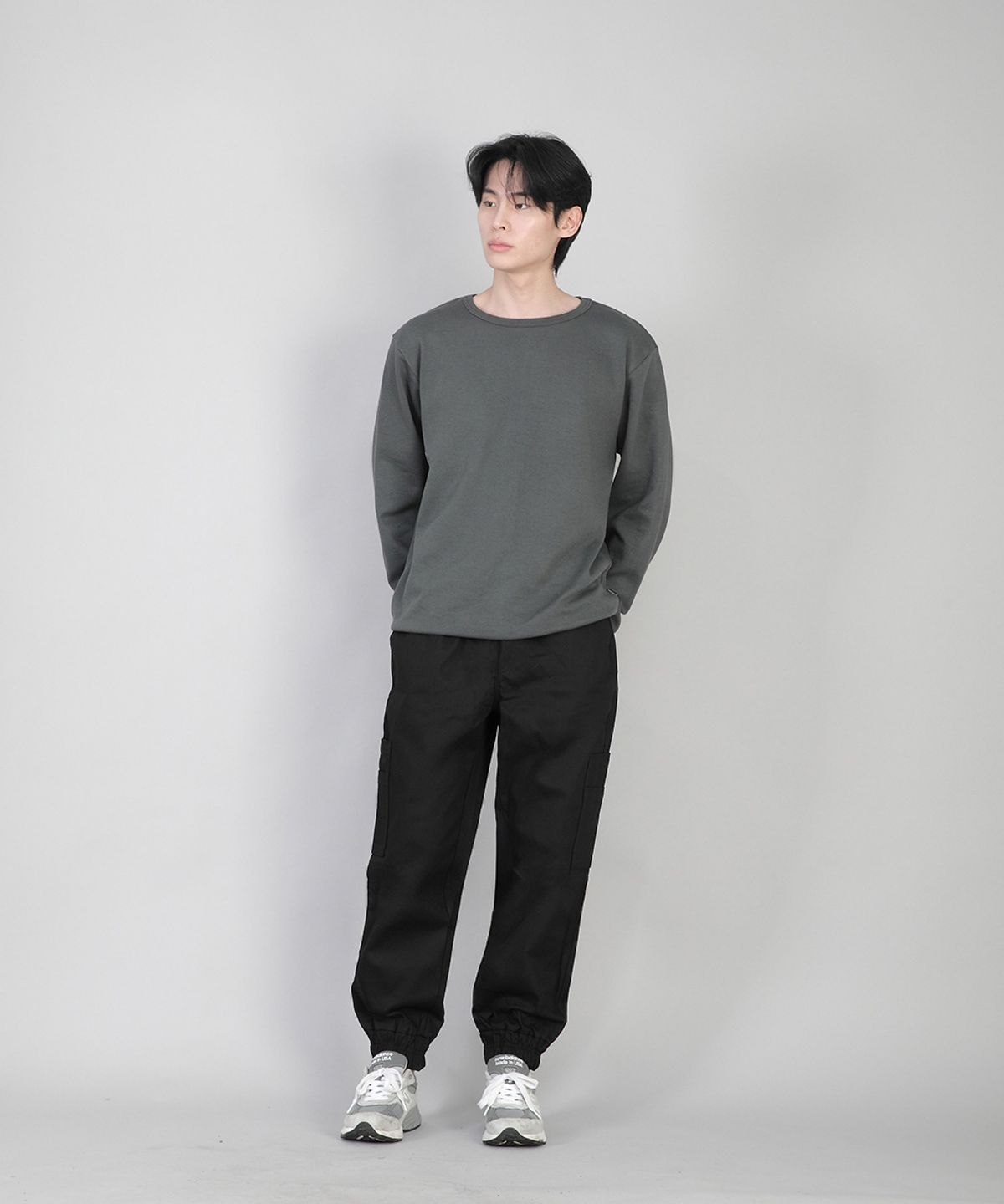 세인트크루(SAINTCREW) 무지 R넥 스웨트셔츠 RRS-873 슬레이트 그레이