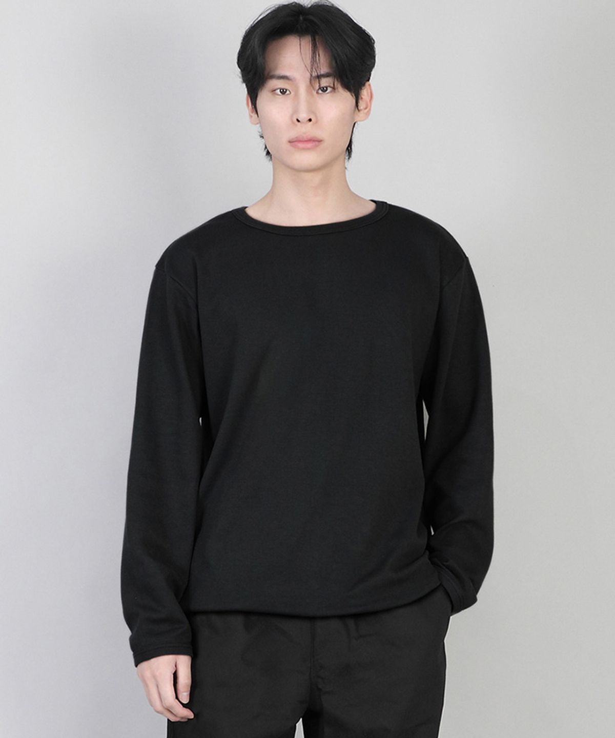 세인트크루(SAINTCREW) 무지 R넥 스웨트셔츠 RRS-873 블랙
