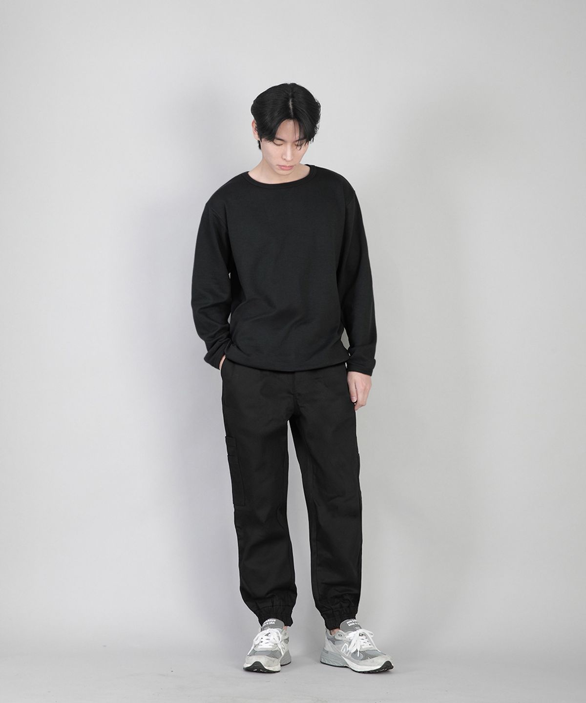 세인트크루(SAINTCREW) 무지 R넥 스웨트셔츠 RRS-873 블랙