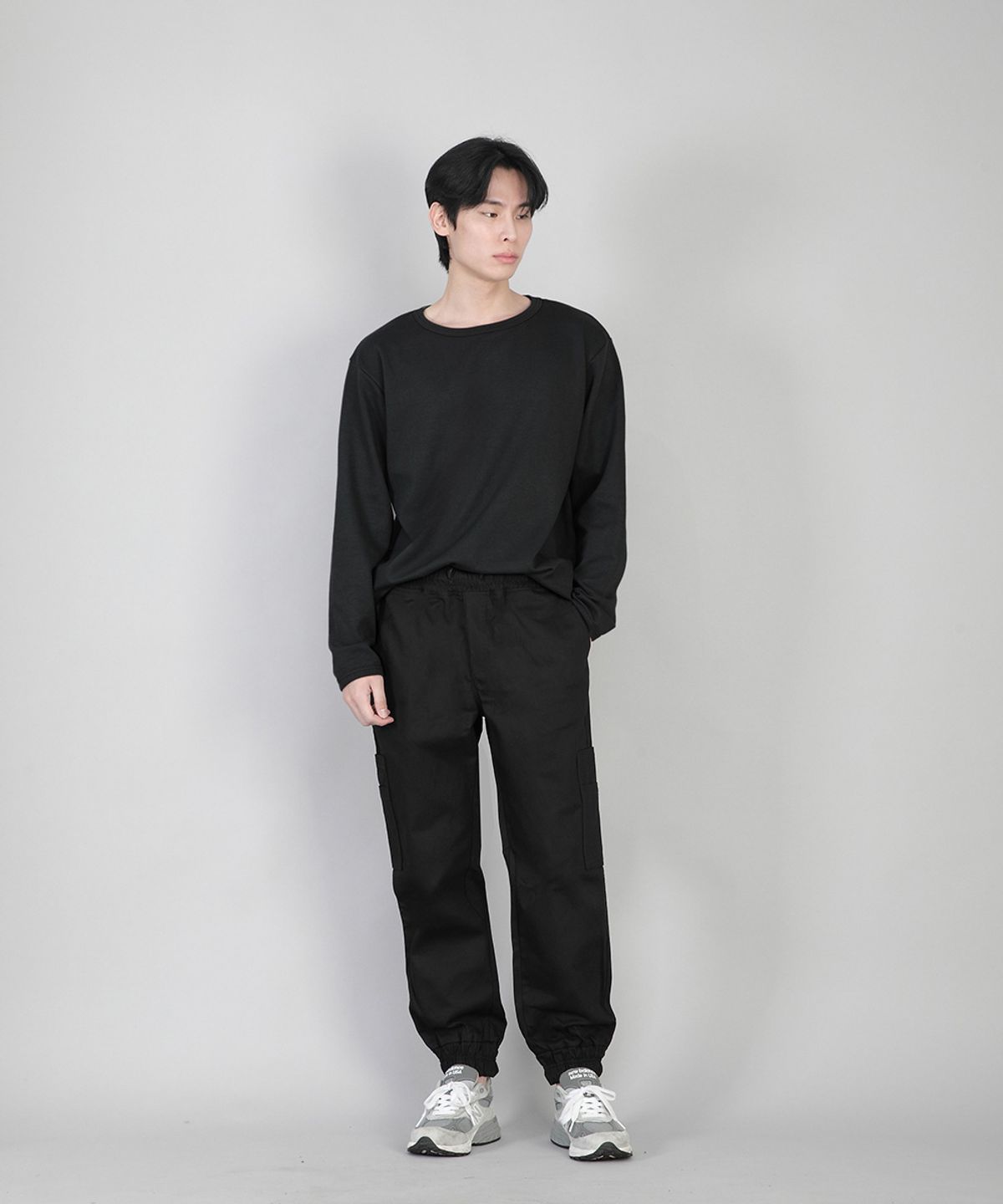 세인트크루(SAINTCREW) 무지 R넥 스웨트셔츠 RRS-873 블랙