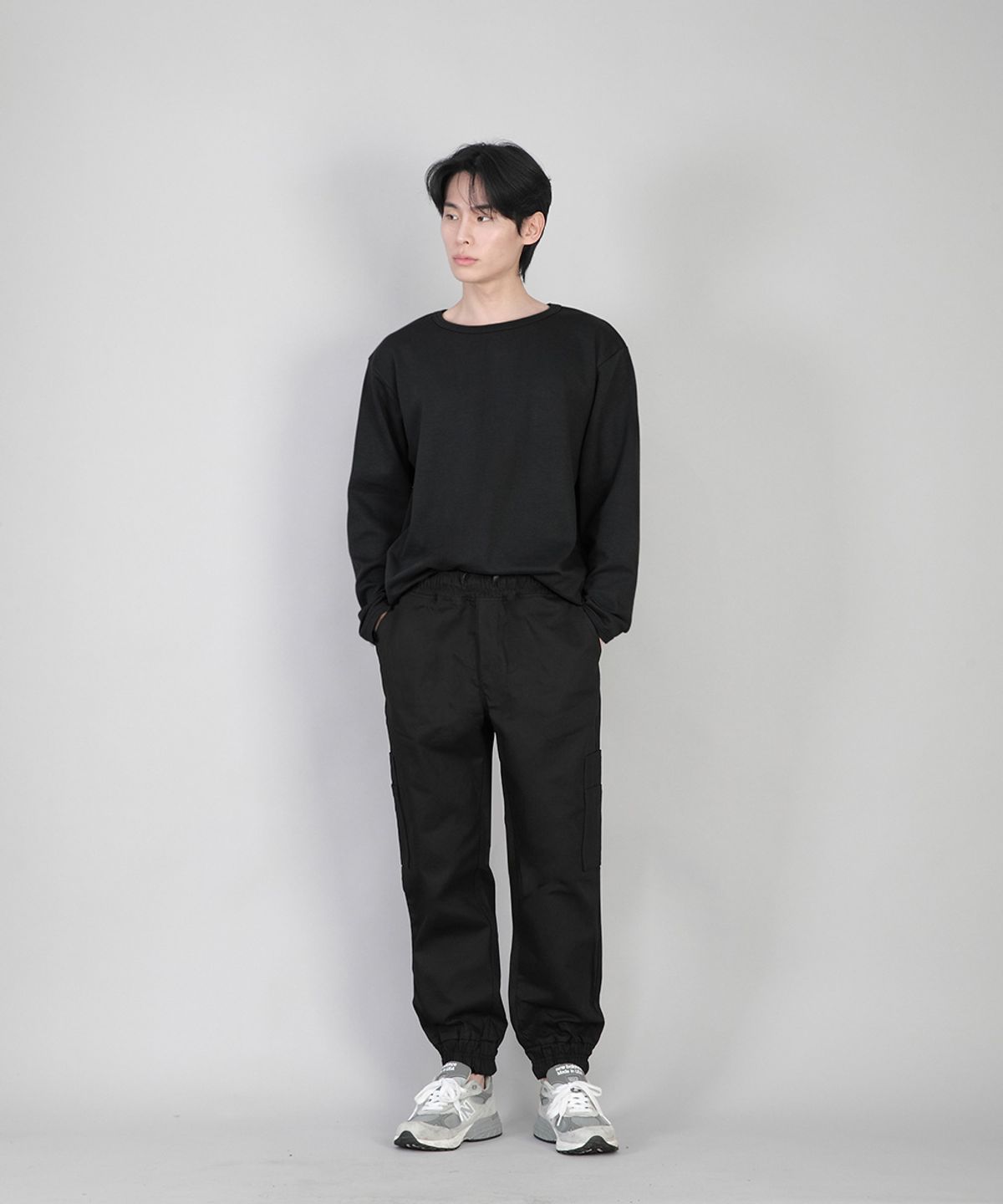 세인트크루(SAINTCREW) 무지 R넥 스웨트셔츠 RRS-873 블랙