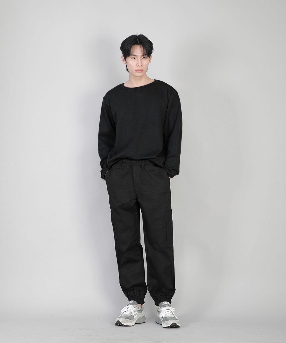 세인트크루(SAINTCREW) 무지 R넥 스웨트셔츠 RRS-873 블랙