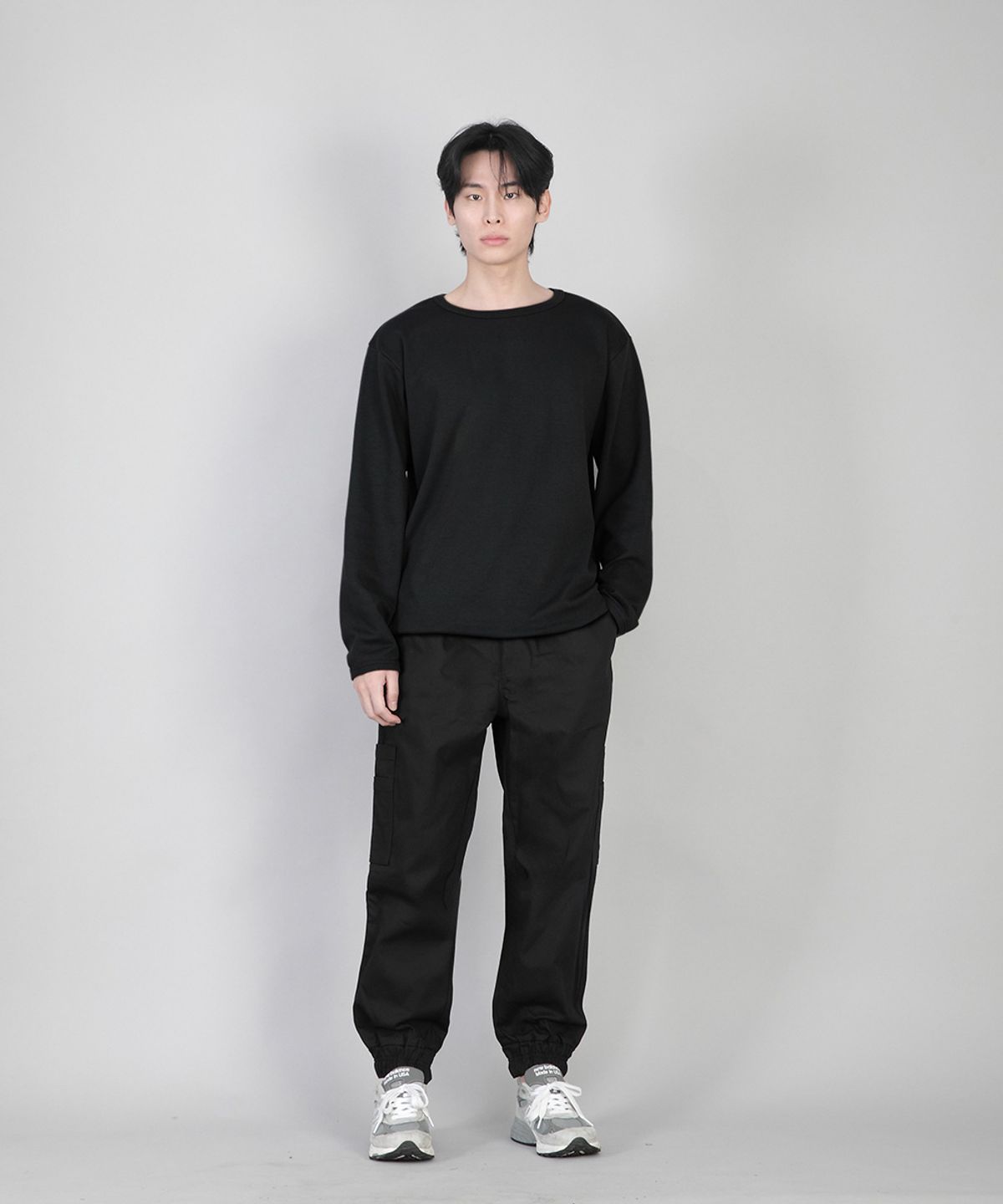 세인트크루(SAINTCREW) 무지 R넥 스웨트셔츠 RRS-873 블랙