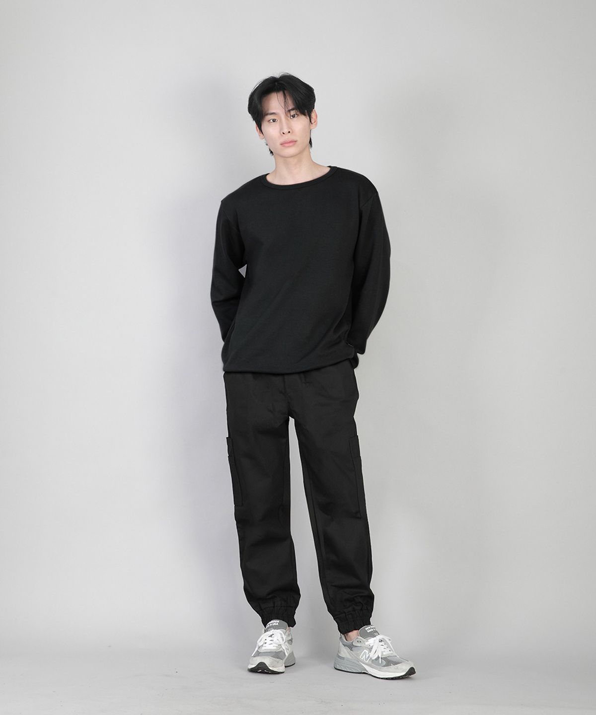 세인트크루(SAINTCREW) 무지 R넥 스웨트셔츠 RRS-873 블랙