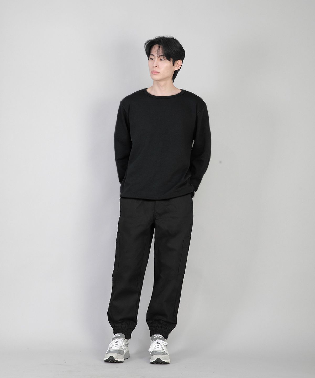 세인트크루(SAINTCREW) 무지 R넥 스웨트셔츠 RRS-873 블랙