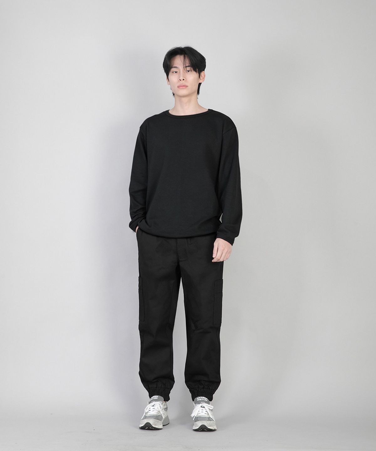세인트크루(SAINTCREW) 무지 R넥 스웨트셔츠 RRS-873 블랙