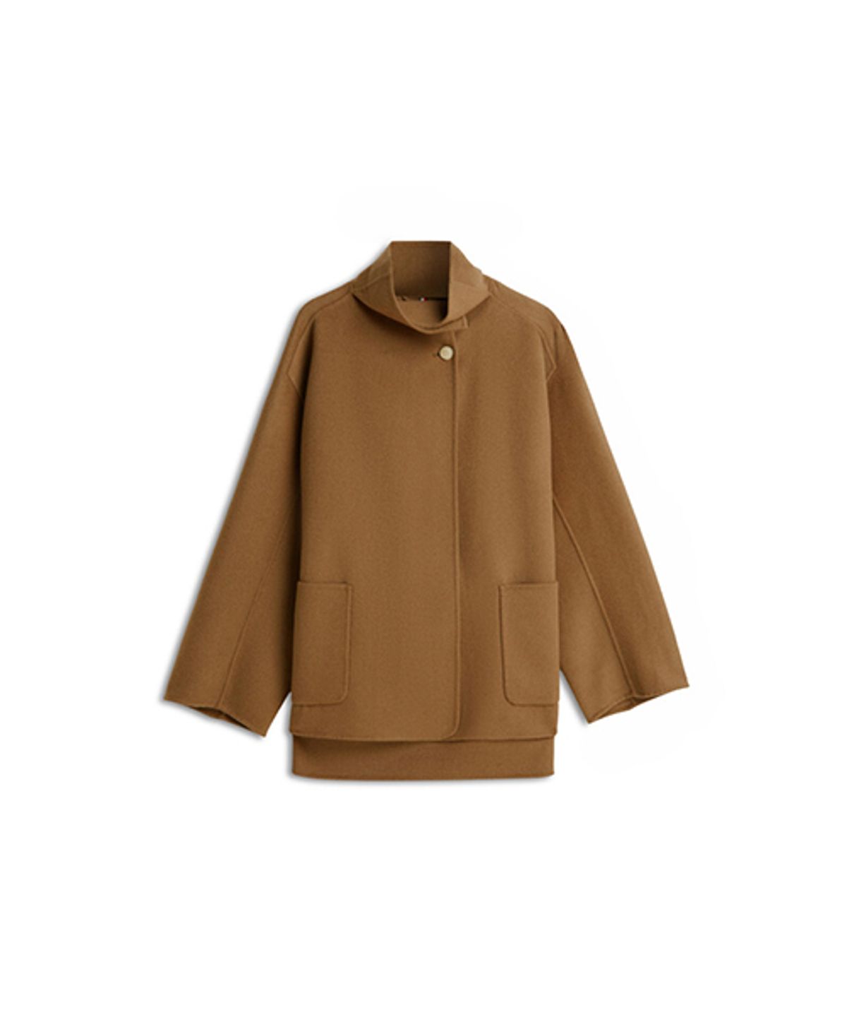 타미힐피거(TOMMY HILFIGER) 울 블렌드 퍼넬넥 하프 코트 (T22G0WCT030WT1R07)
