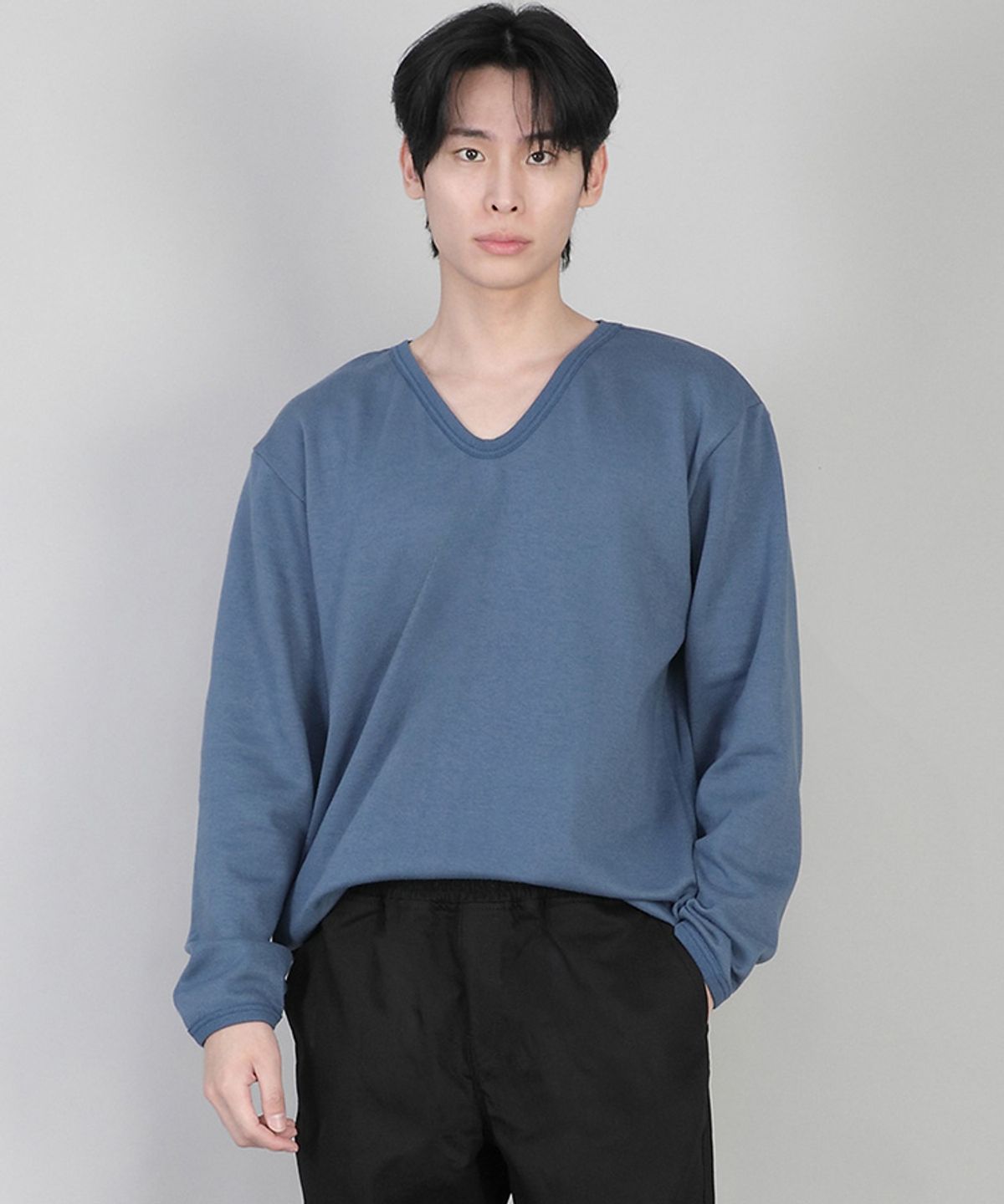 세인트크루(SAINTCREW) 무지 V넥 스웨트셔츠 RVS-874 이집션 블루