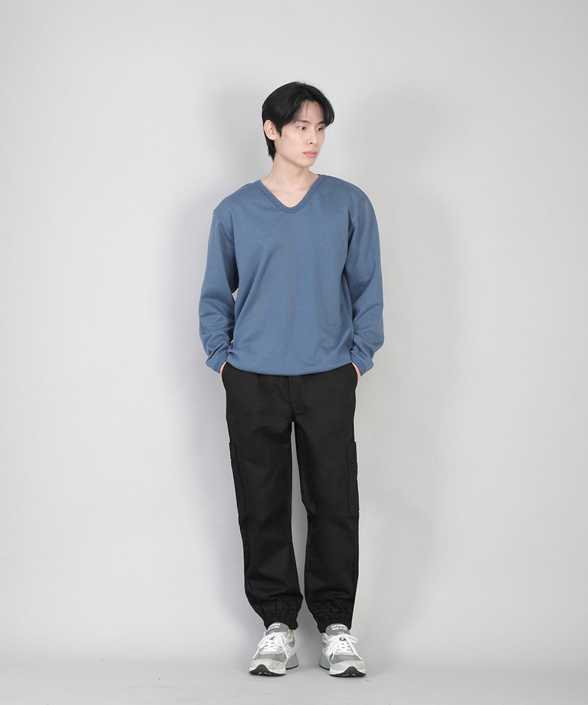 세인트크루(SAINTCREW) 무지 V넥 스웨트셔츠 RVS-874 이집션 블루