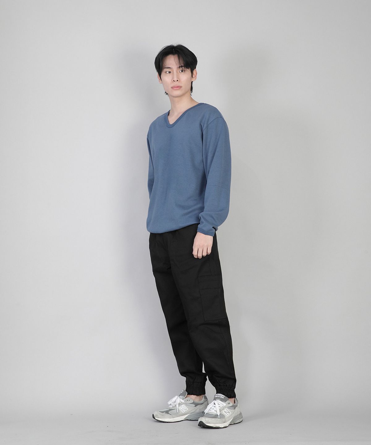 세인트크루(SAINTCREW) 무지 V넥 스웨트셔츠 RVS-874 이집션 블루