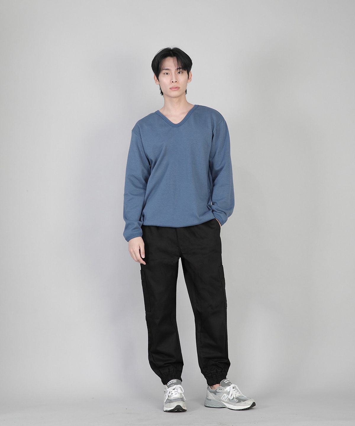 세인트크루(SAINTCREW) 무지 V넥 스웨트셔츠 RVS-874 이집션 블루