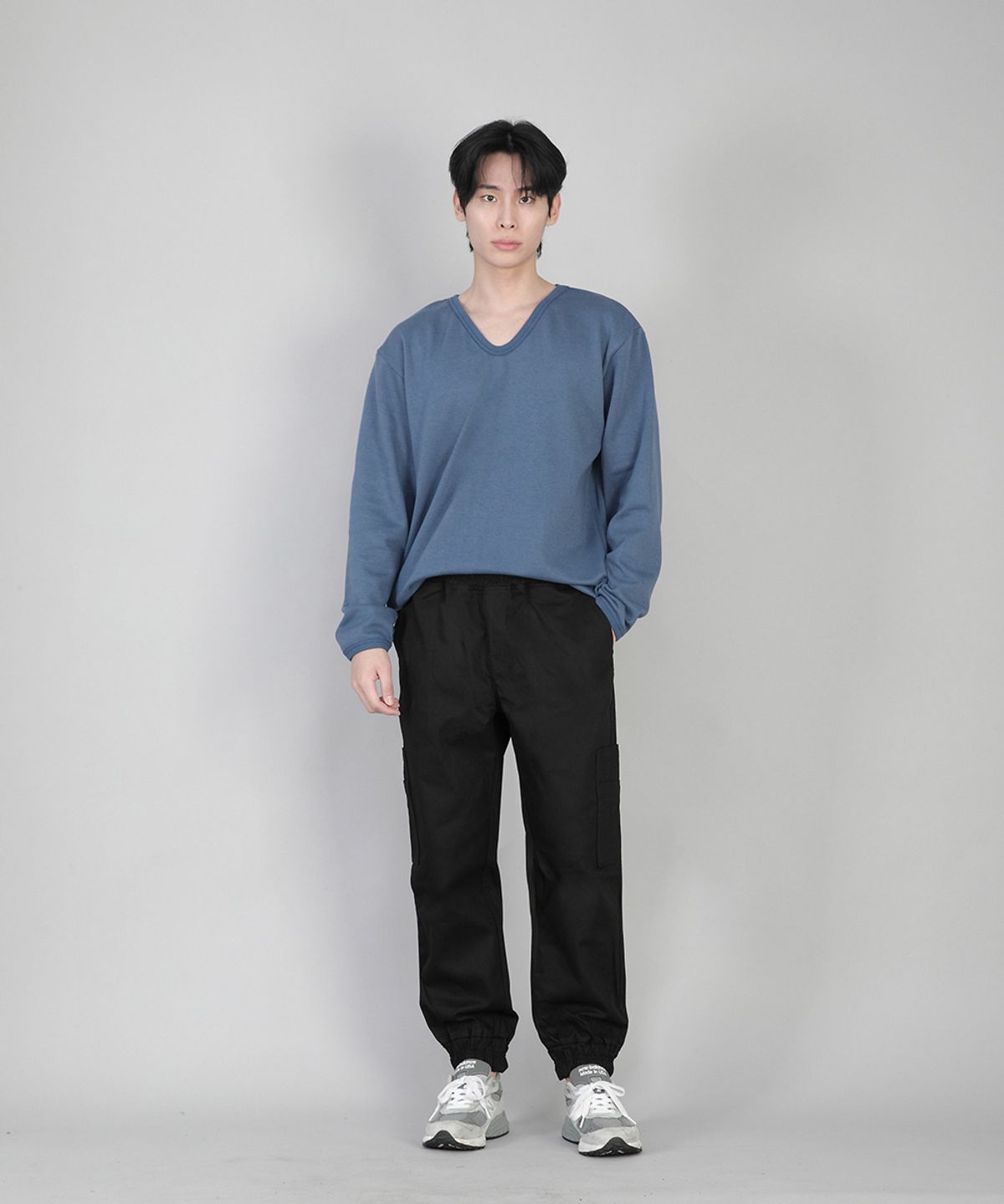 세인트크루(SAINTCREW) 무지 V넥 스웨트셔츠 RVS-874 이집션 블루